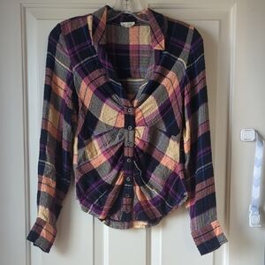 Pilcro Plaid Blouse
